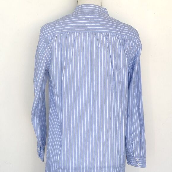 Entireworld Blue White Stripe Shirt Dress Size Small Long Sleeves - Picture 7 of 9